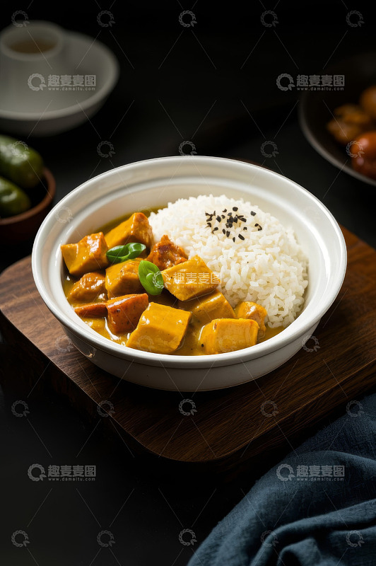 咖喱肉块盖浇饭