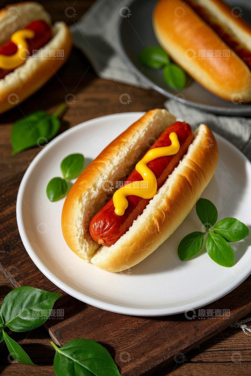 高清大图下载【趣麦麦图】热狗美食摆拍特写