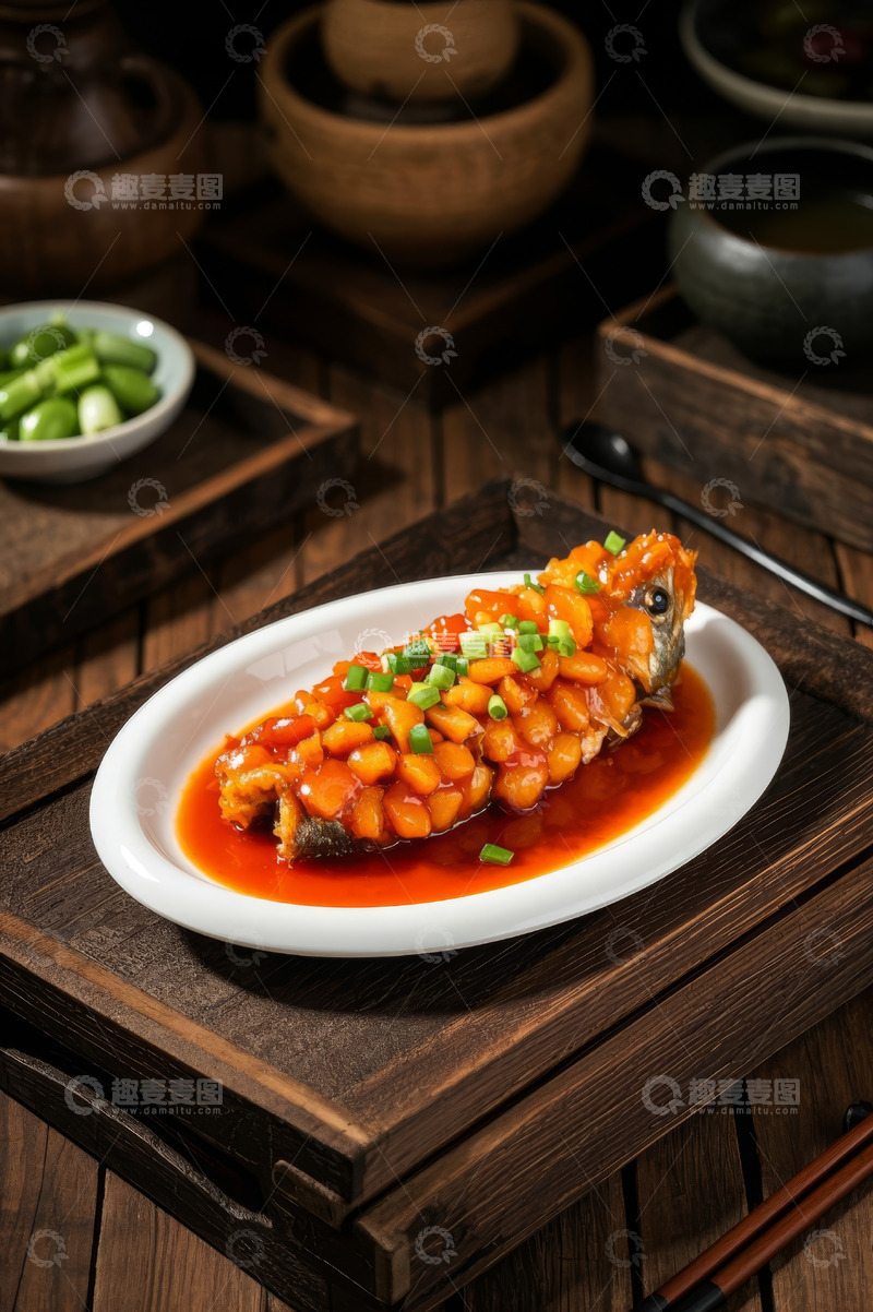 高清大图下载【趣麦麦图】中式菜肴松鼠鳜鱼美食展示