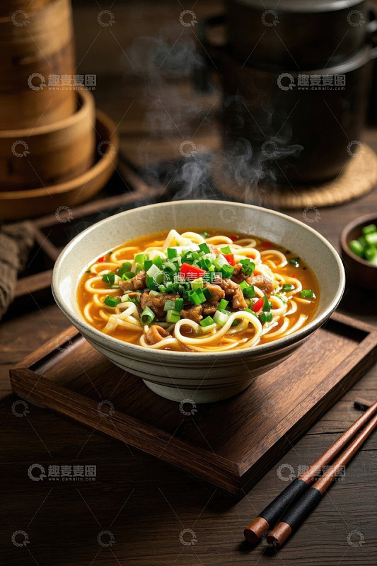 中式面条美食特写