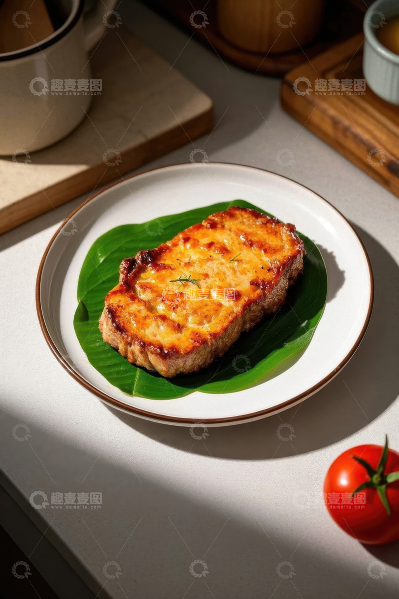 高清大图下载【趣麦麦图】盘中牛排美食特写