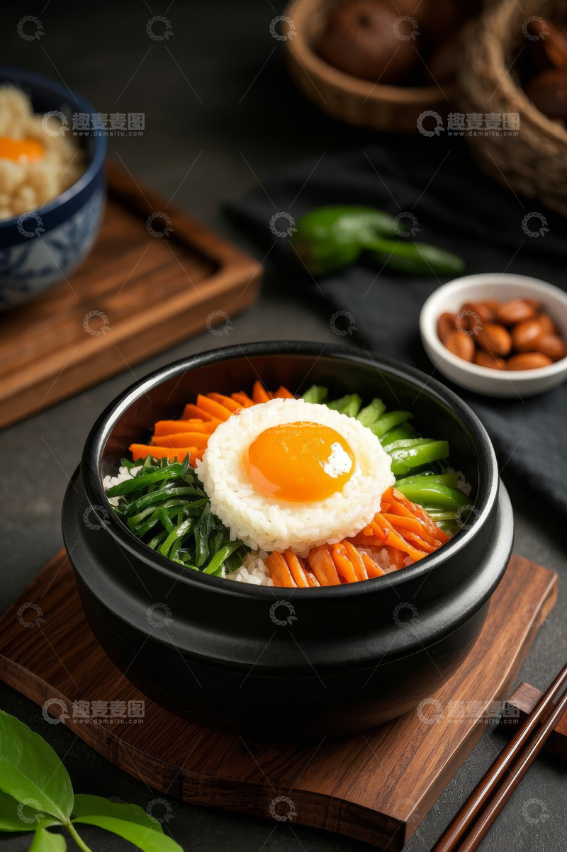 高清大图下载【趣麦麦图】石锅拌饭美食特写