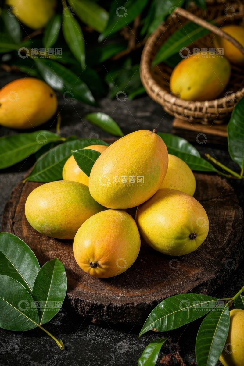 高清大图下载【趣麦麦图】新鲜芒果静物特写