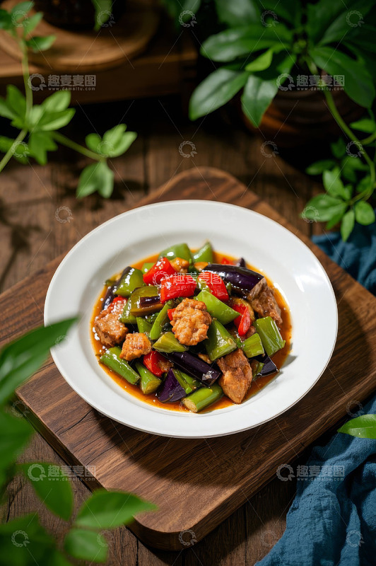 盘中荤素搭配的美味家常菜