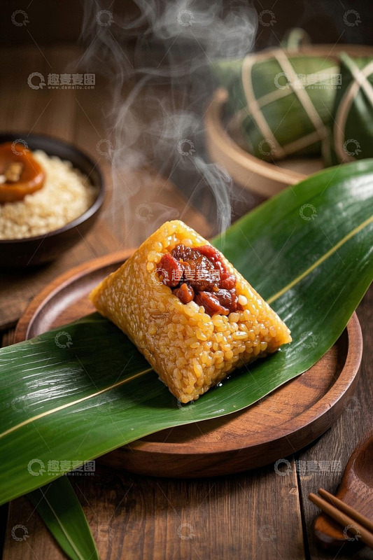传统粽子特写