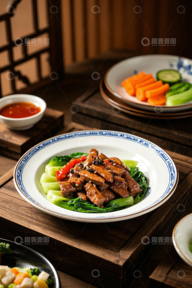 高清大图下载【趣麦麦图】中式菜肴摆盘特写