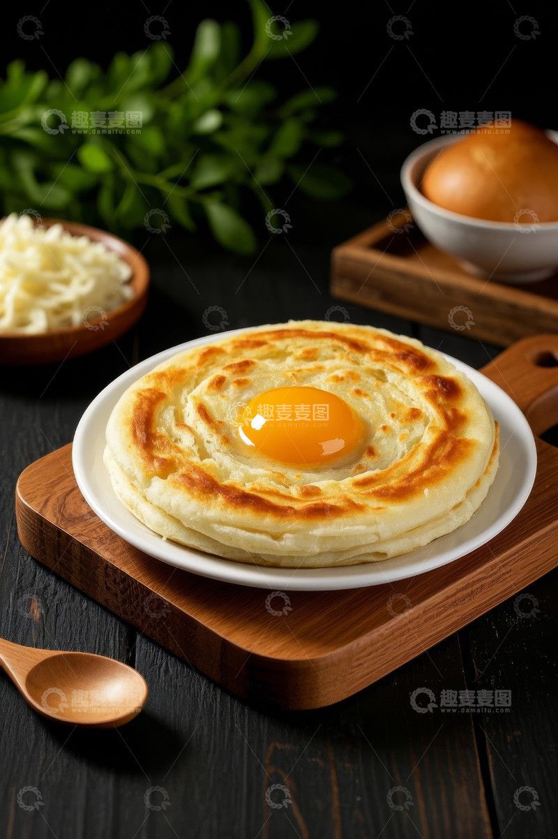 高清大图下载【趣麦麦图】鸡蛋烙饼美食素材