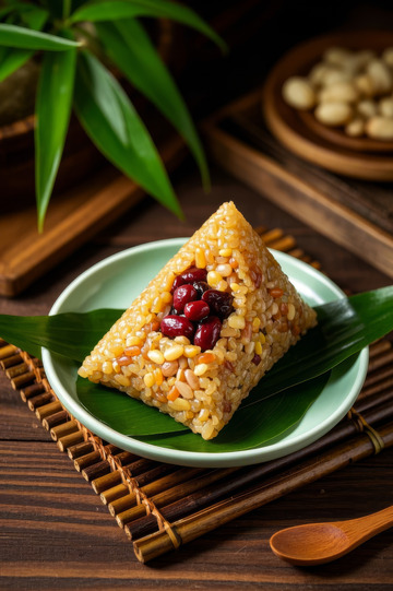 粽叶上的五谷杂粮粽子