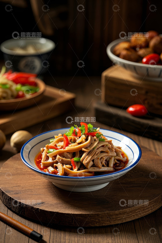 中式凉拌猪肚丝菜肴