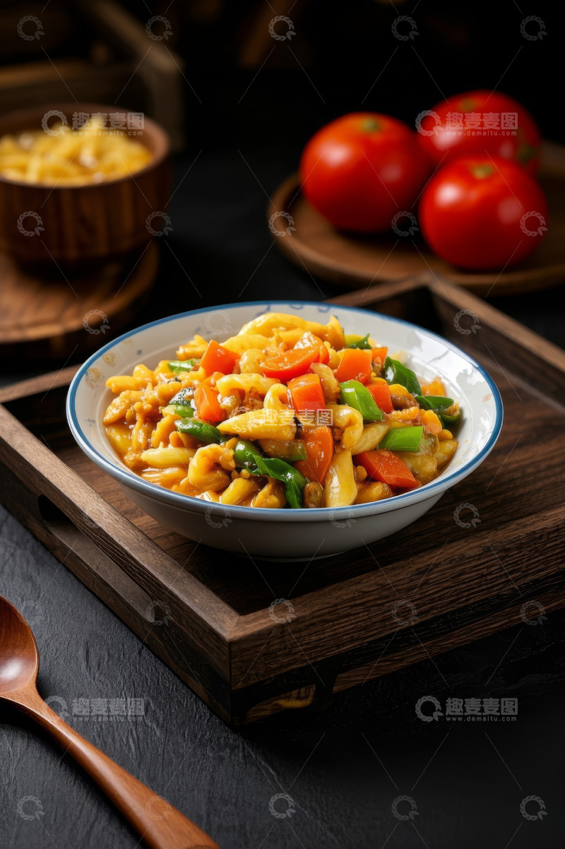 高清大图下载【趣麦麦图】碗装家常炒菜与食材静物