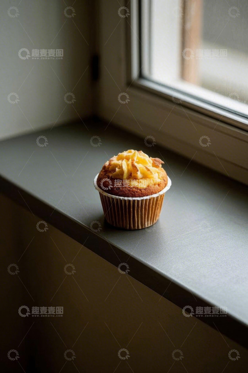 高清大图下载【趣麦麦图】窗台上的纸杯蛋糕