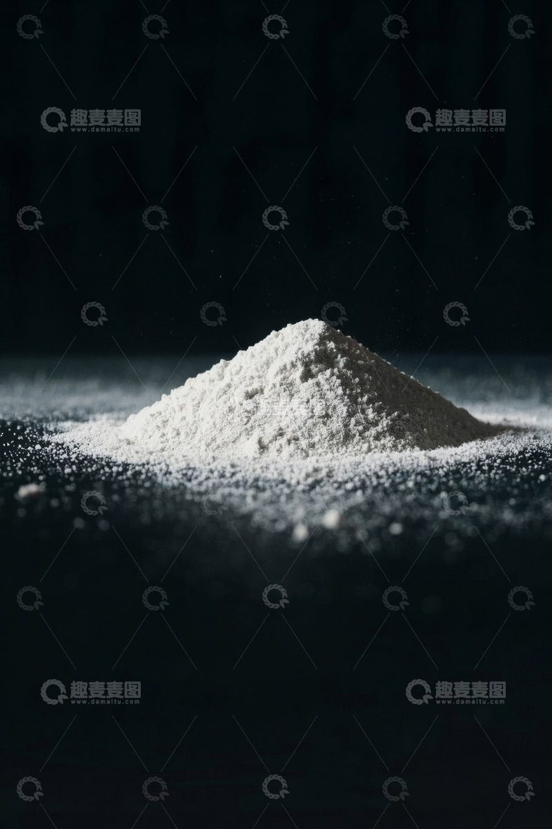 高清大图下载【趣麦麦图】桌面上的面粉堆特写