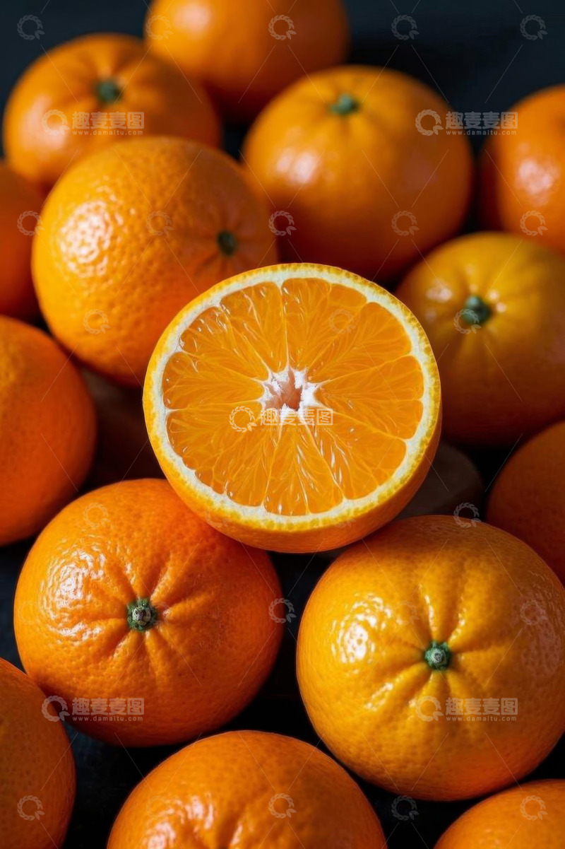 高清大图下载【趣麦麦图】新鲜柑橘特写