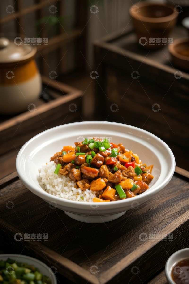 高清大图下载【趣麦麦图】碗装盖浇饭特写