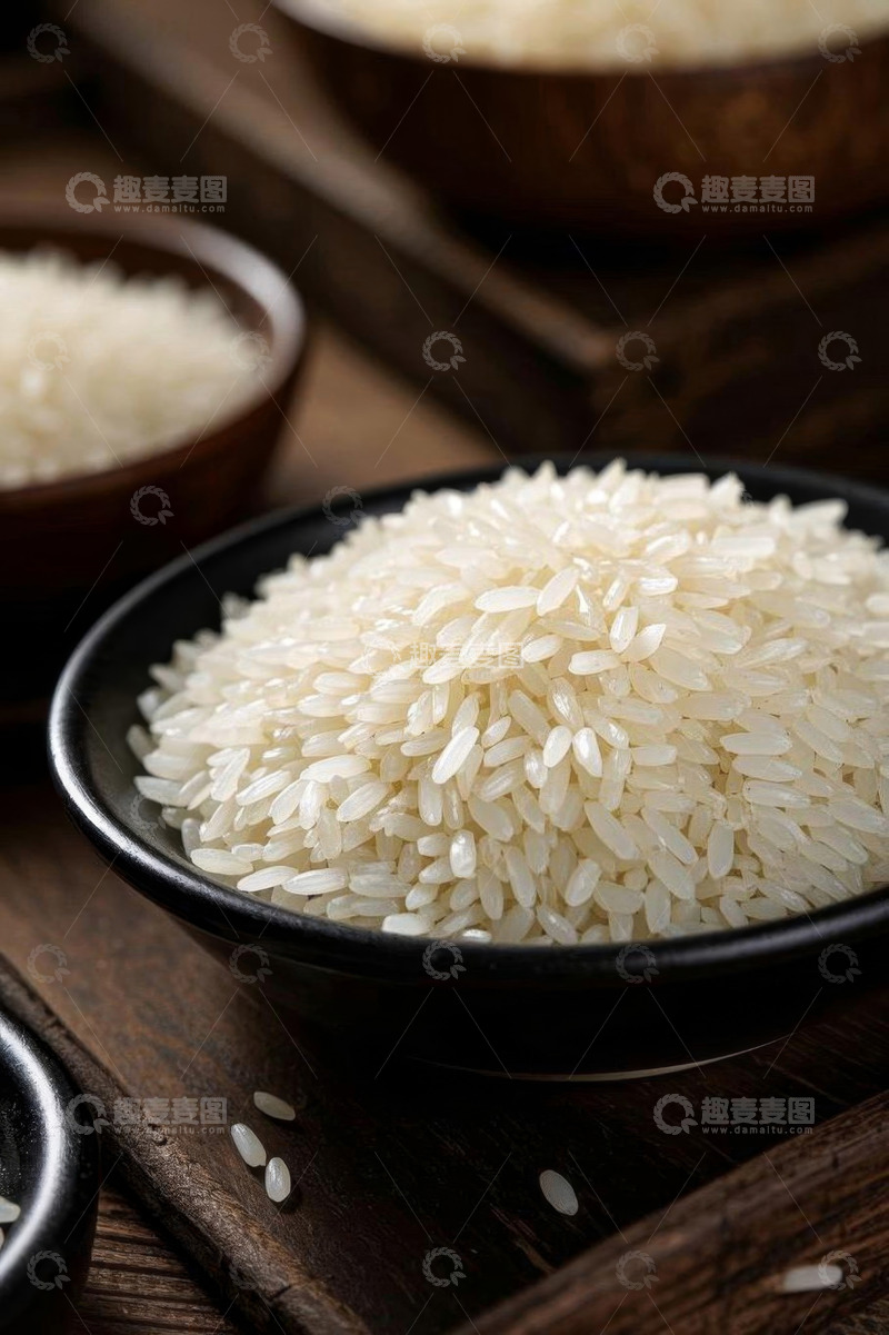 高清大图下载【趣麦麦图】碗装白色大米特写