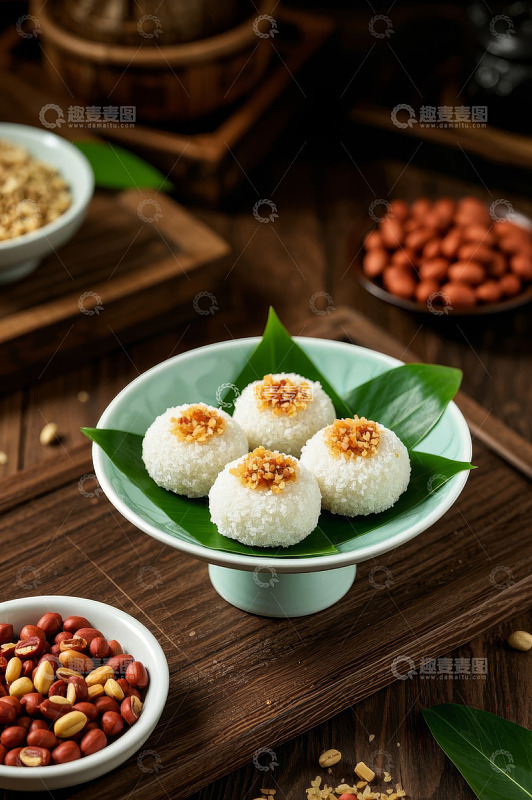 传统糯米糍美食特写