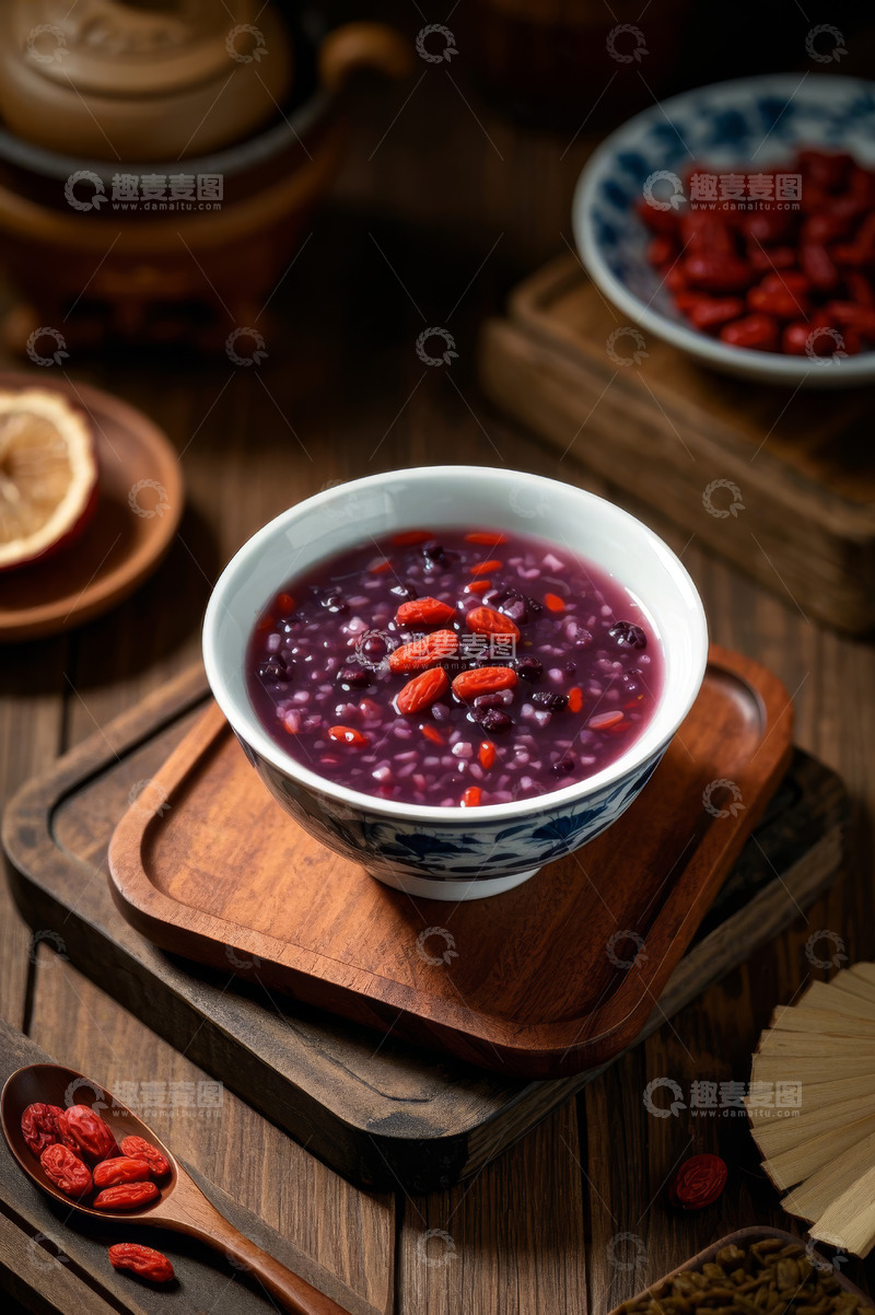 高清大图下载【趣麦麦图】碗装五谷杂粮粥特写