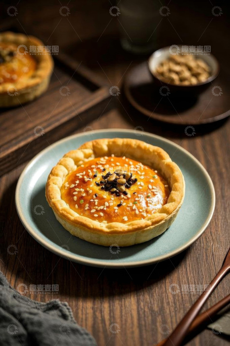 高清大图下载【趣麦麦图】木桌上的美味甜点特写