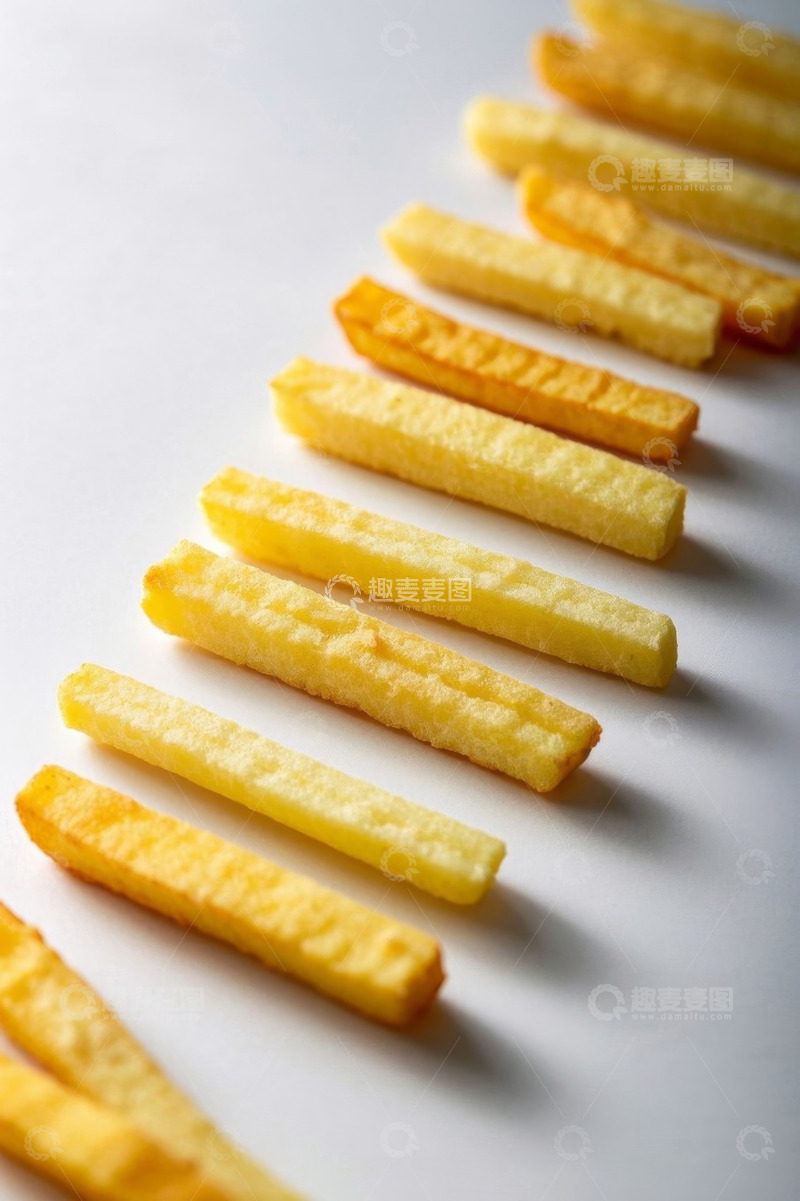 高清大图下载【趣麦麦图】排列整齐的油炸薯条