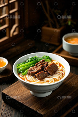 中式风格牛肉米粉美食