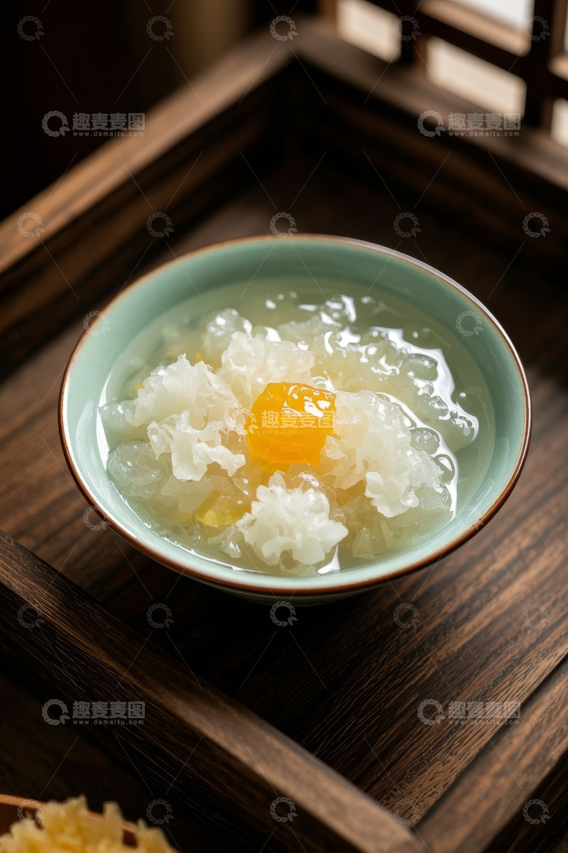 高清大图下载【趣麦麦图】中式碗装银耳桃胶美食