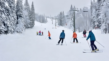 冬季滑雪雪景运动摄影