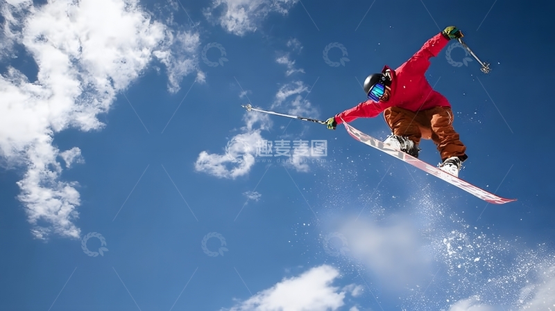 高清大图下载【趣麦麦图】滑雪板跳跃特技运动摄影