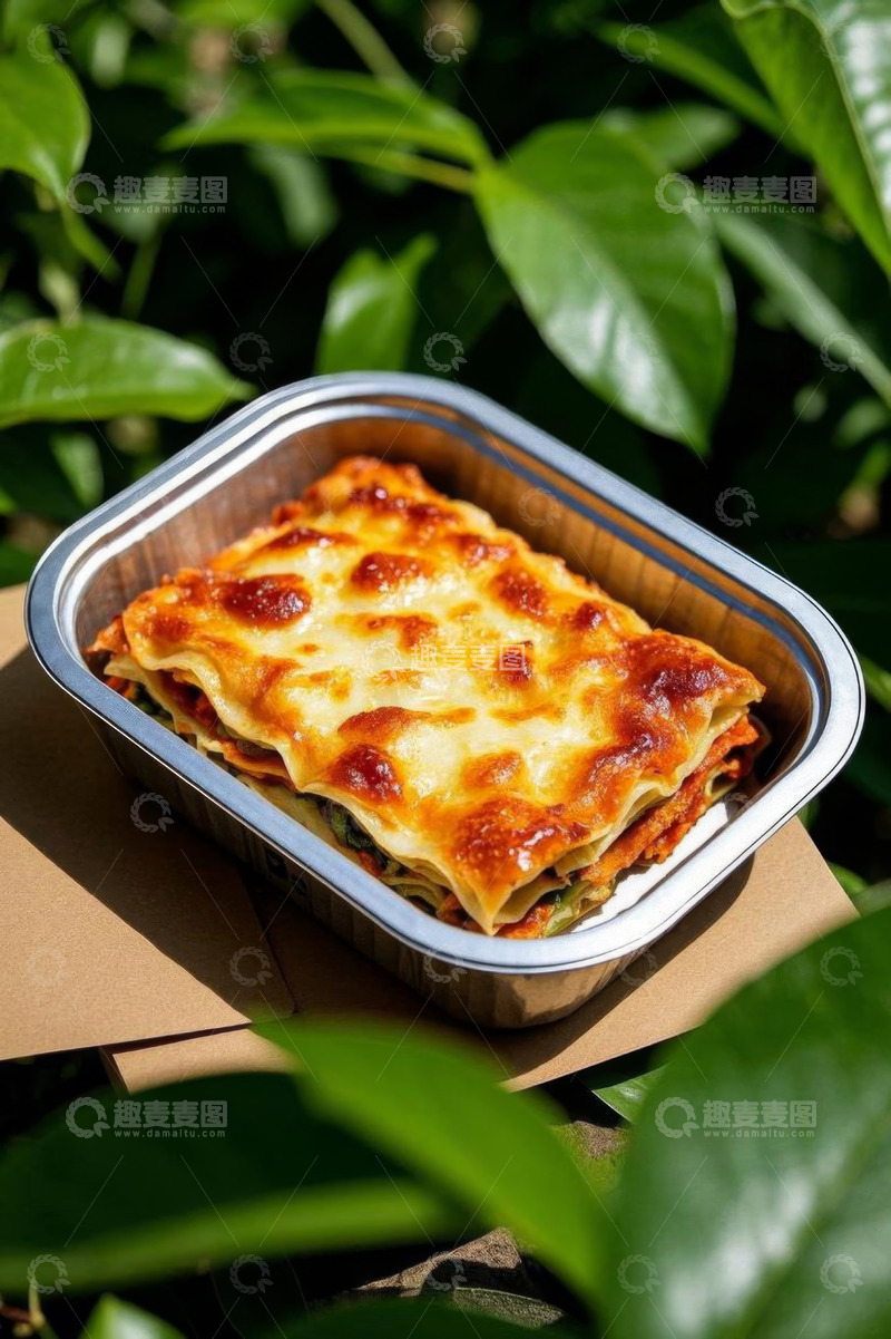 高清大图下载【趣麦麦图】户外盒装芝士千层面