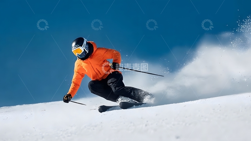 高清大图下载【趣麦麦图】滑雪运动动感雪地