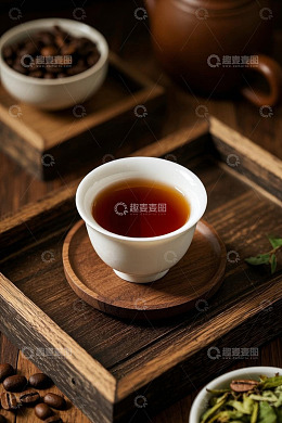 中式茶具与茶饮特写