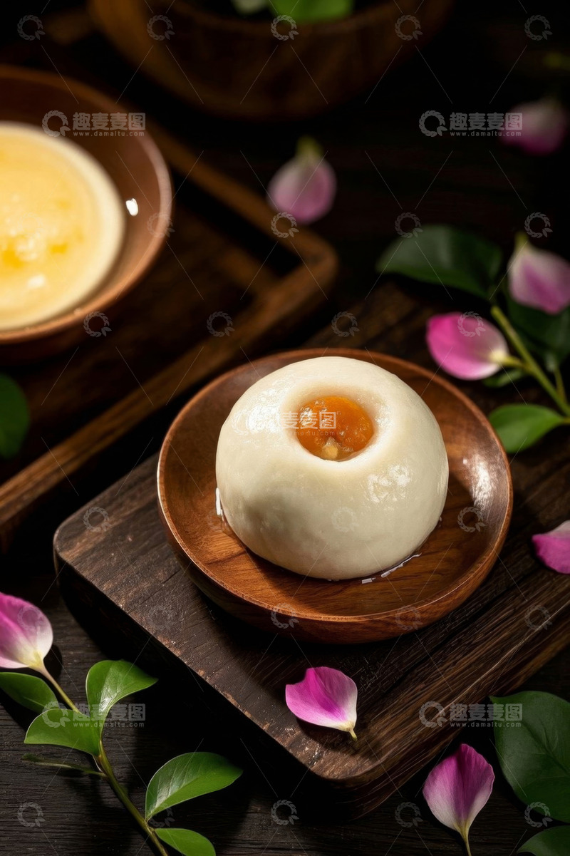 高清大图下载【趣麦麦图】中式传统小吃汤圆特写