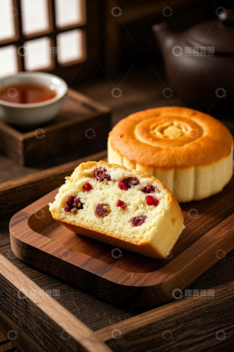高清大图下载【趣麦麦图】中式糕点配茶静物特写