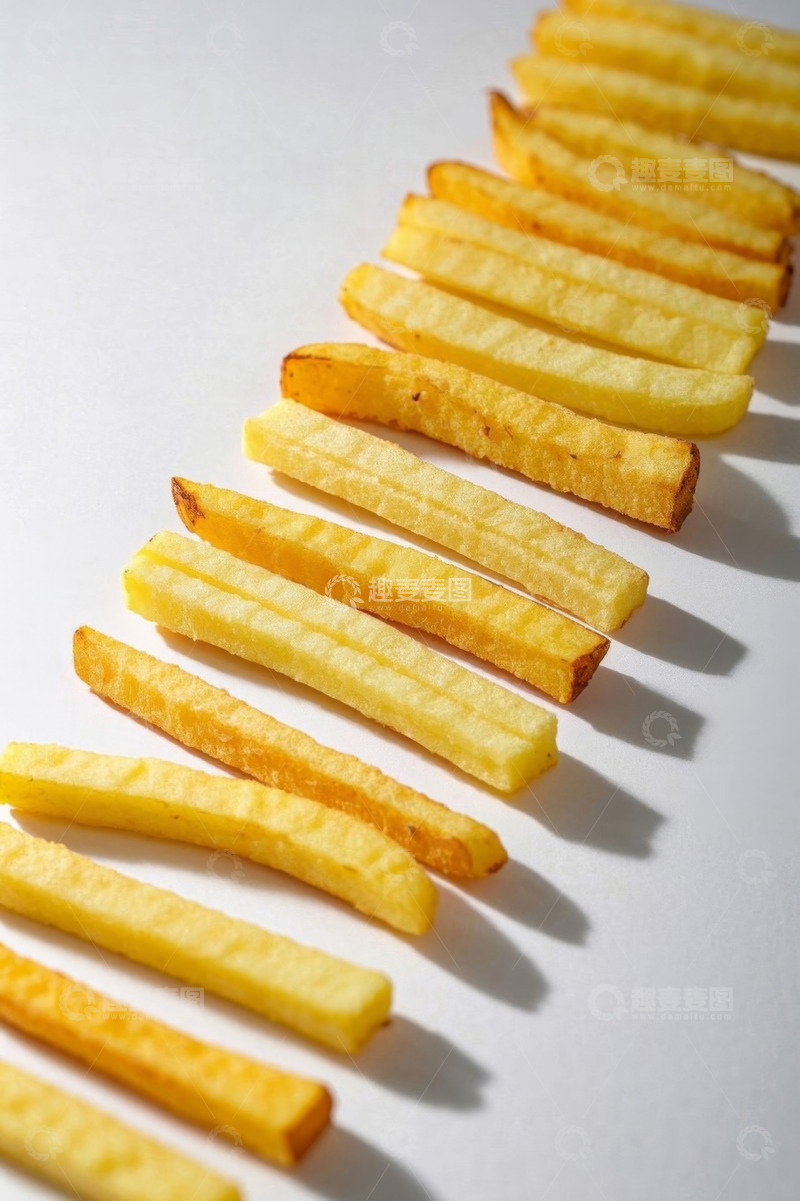高清大图下载【趣麦麦图】整齐排列的油炸薯条