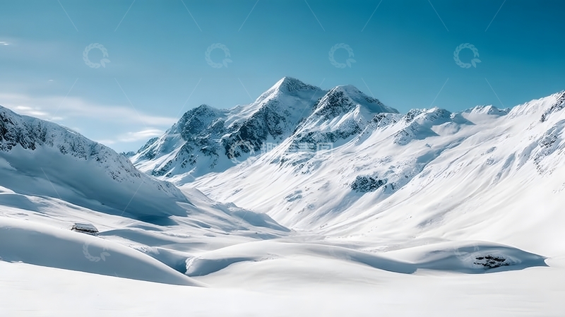 高清大图下载【趣麦麦图】雪山风光壮丽雪景图片