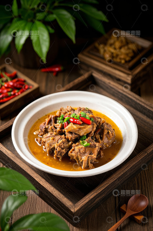 中式菜肴红烧鸭特写