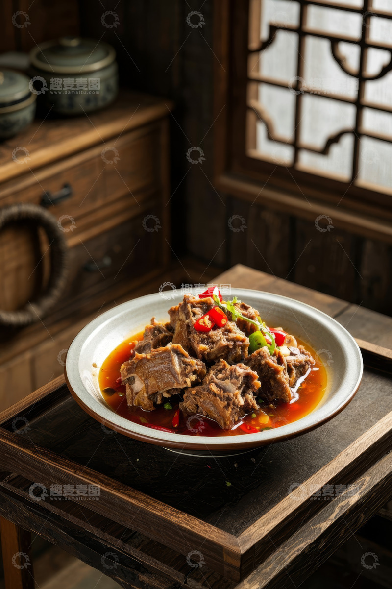 高清大图下载【趣麦麦图】中式风格排骨美食特写