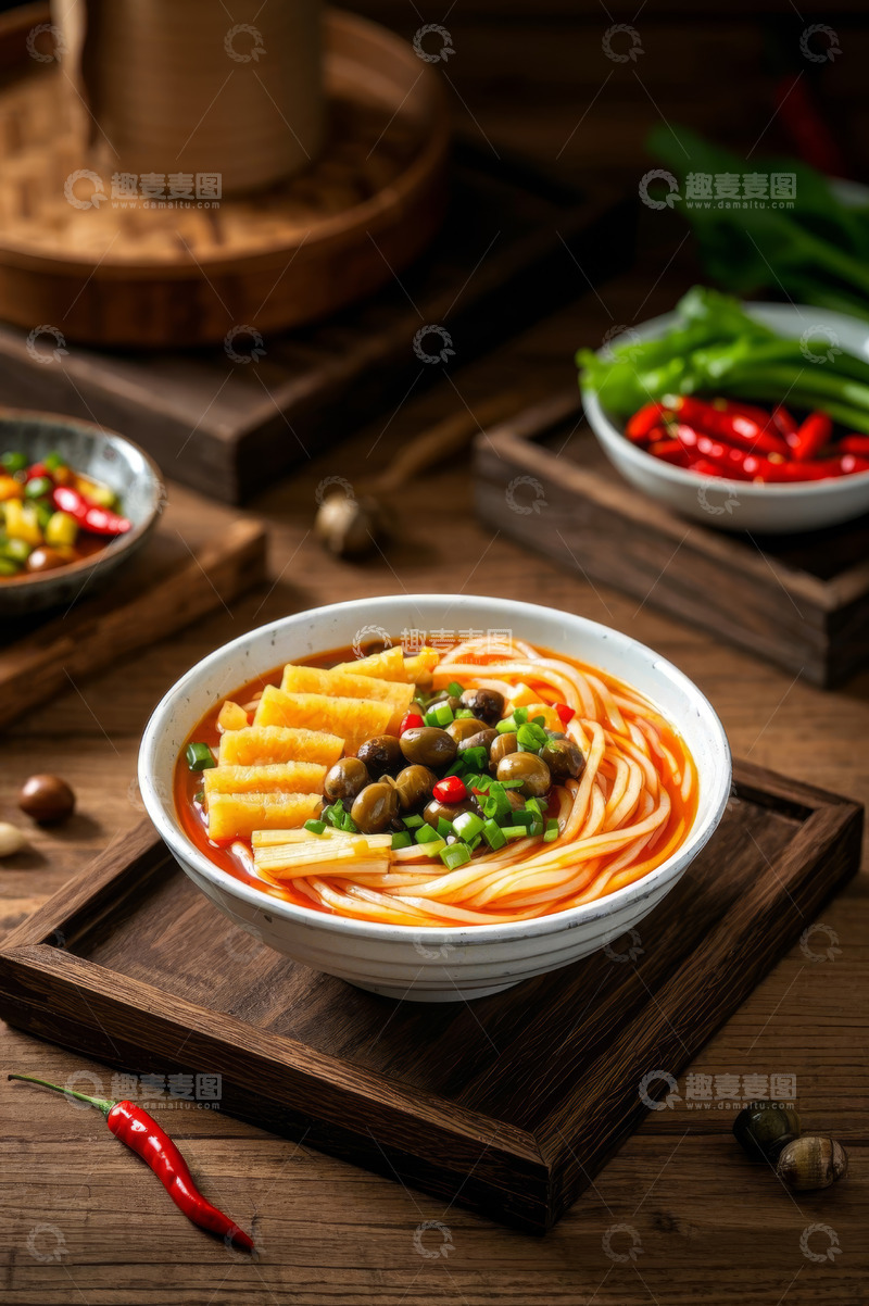 高清大图下载【趣麦麦图】碗装特色米粉美食近景