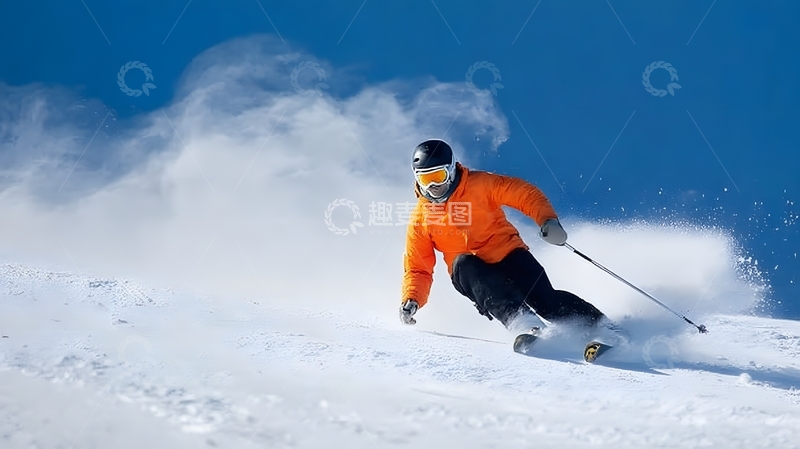 高清大图下载【趣麦麦图】滑雪运动冬季雪景动感摄影