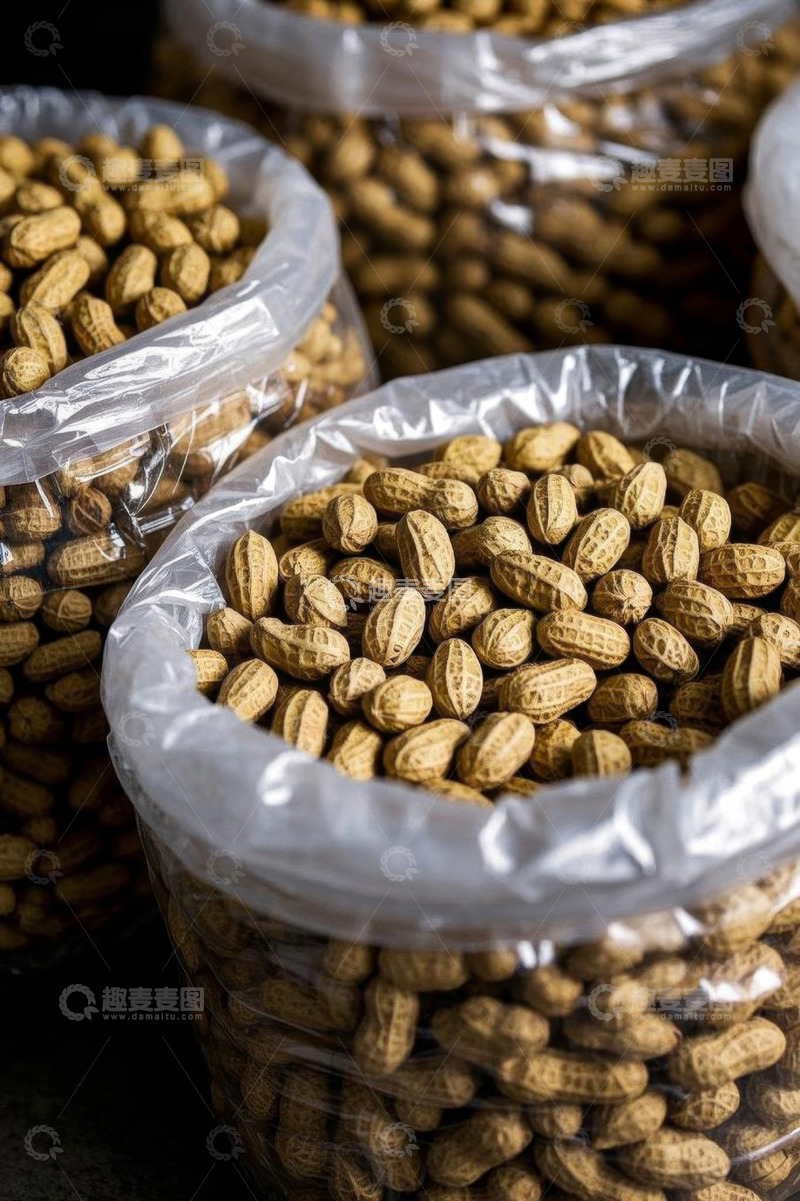 高清大图下载【趣麦麦图】袋装花生特写