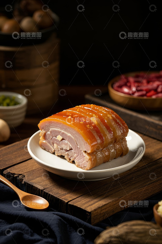 中式酱卤猪肉美食特写