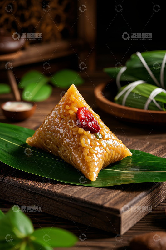 端午红枣粽子特写