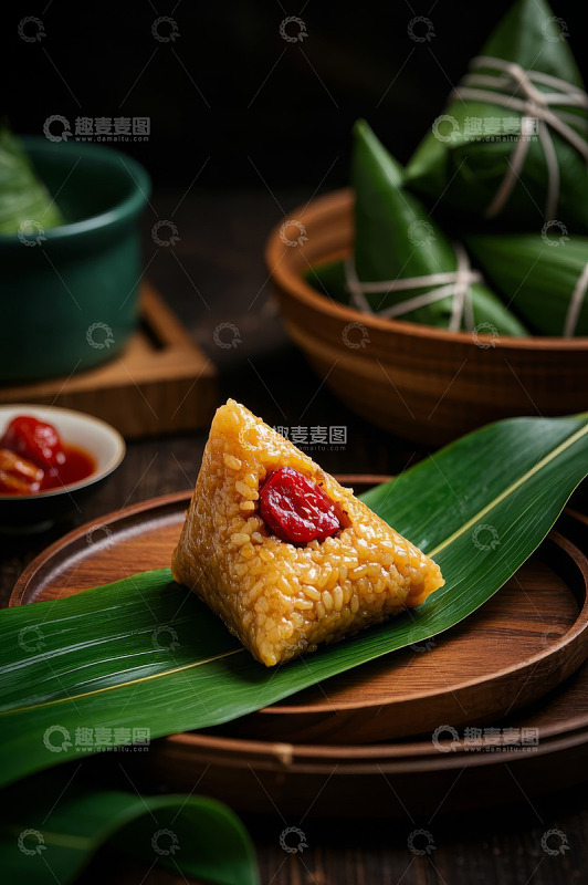 传统粽子美食特写