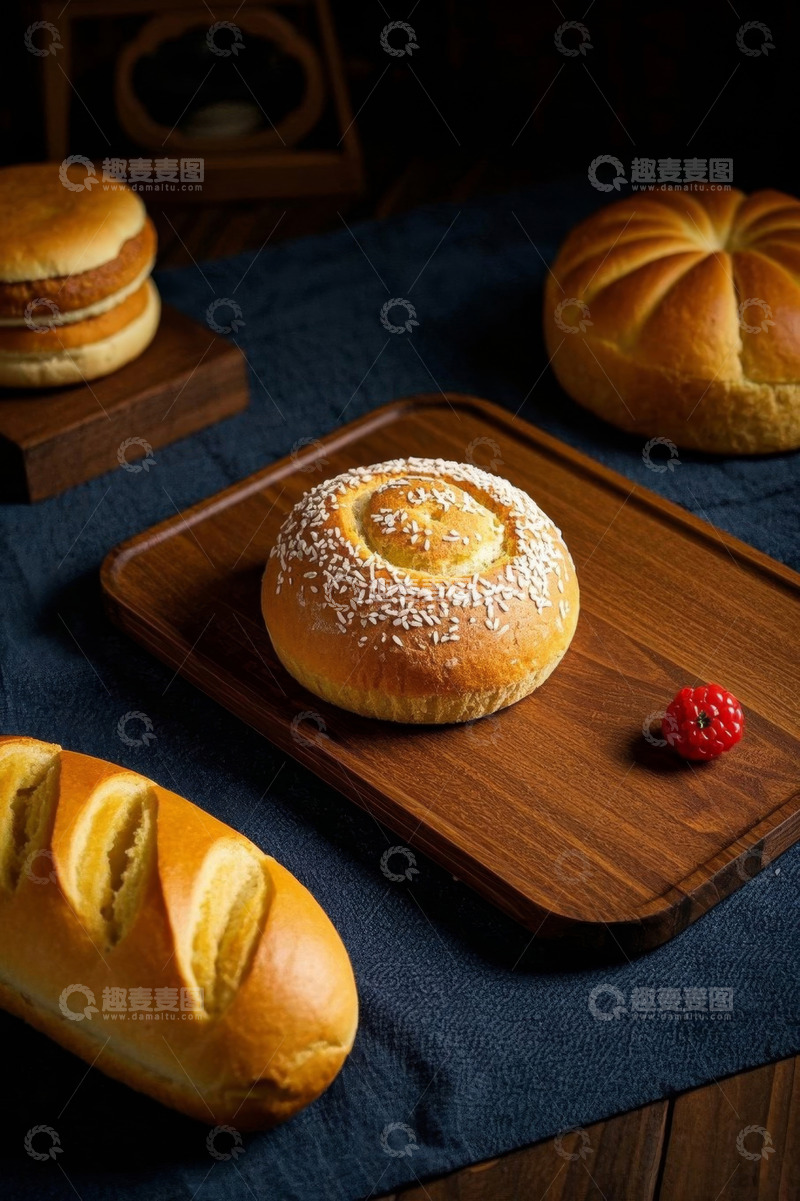 高清大图下载【趣麦麦图】多种美味面包摆拍素材