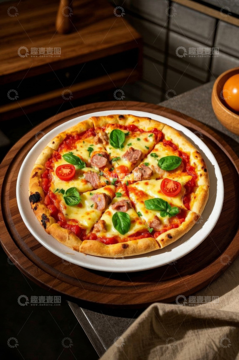 高清大图下载【趣麦麦图】美味意大利比萨饼特写