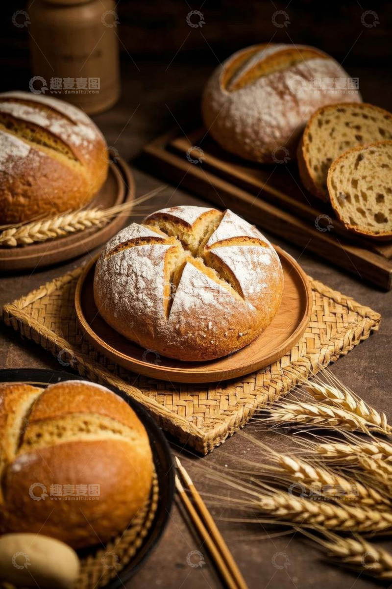 高清大图下载【趣麦麦图】多种烘焙面包摆拍特写