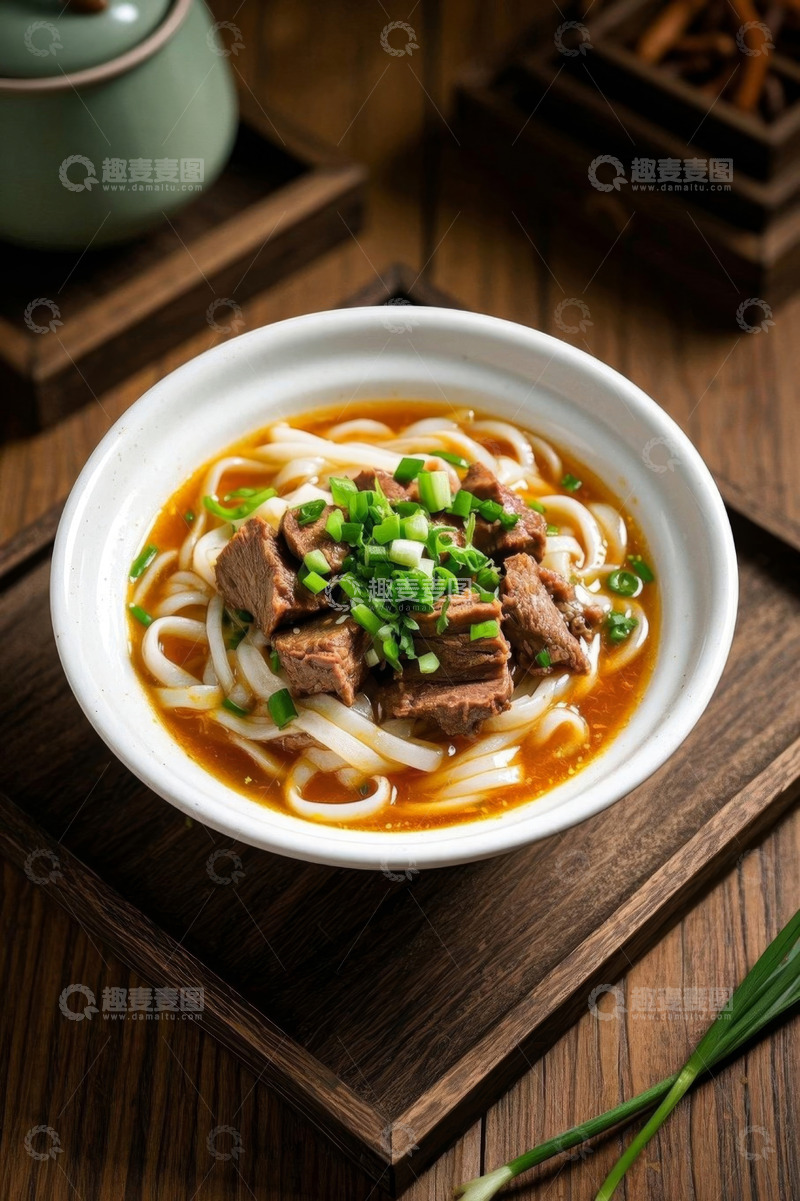高清大图下载【趣麦麦图】碗装牛肉米粉特写