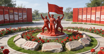 革命雕塑纪念广场风光
