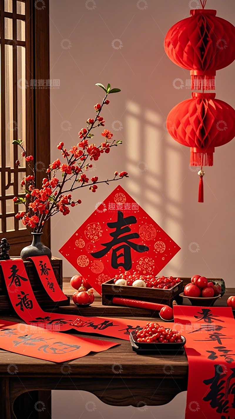 高清大图下载【趣麦麦图】春节喜庆布置中国风装饰