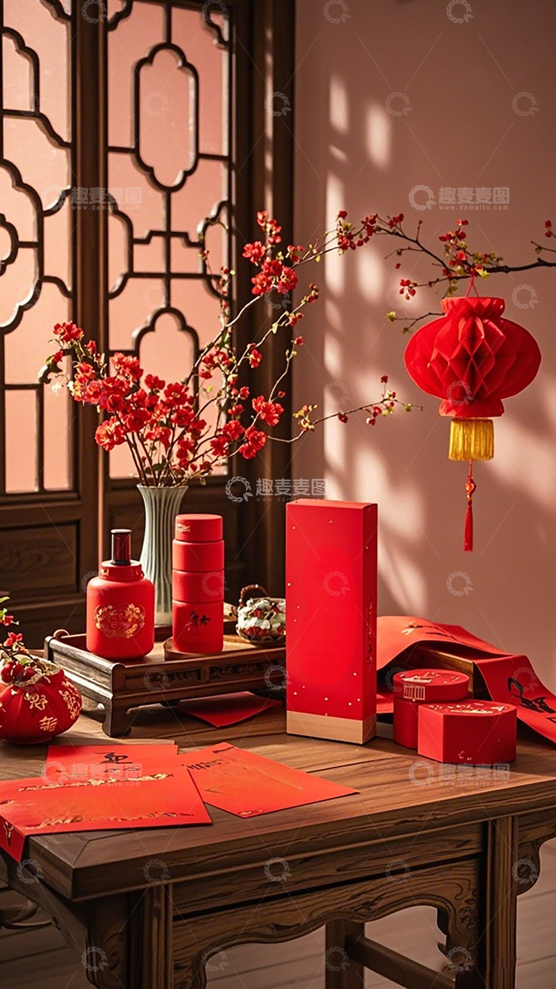 高清大图下载【趣麦麦图】春节喜庆装饰布置摄影