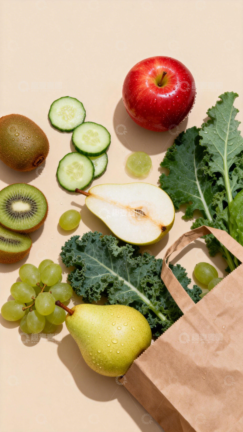 高清大图下载【趣麦麦图】清新水果蔬菜组合摄影